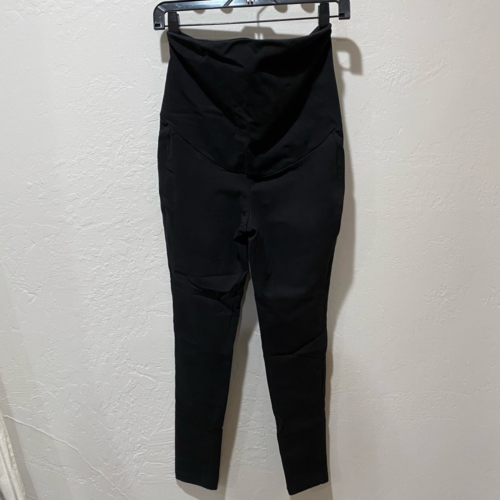 CALZEDONIA Cotton Maternity Leggings in Black Size L